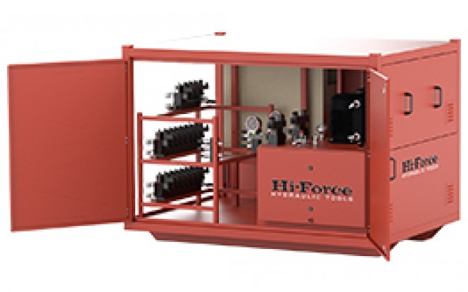 پمپ هیدرولیکی 700 بار سنکرون سه فاز با ظرفیت 8 تا 32 دستگاه مدل SLV-Range ساخت هایفورس انگلستان